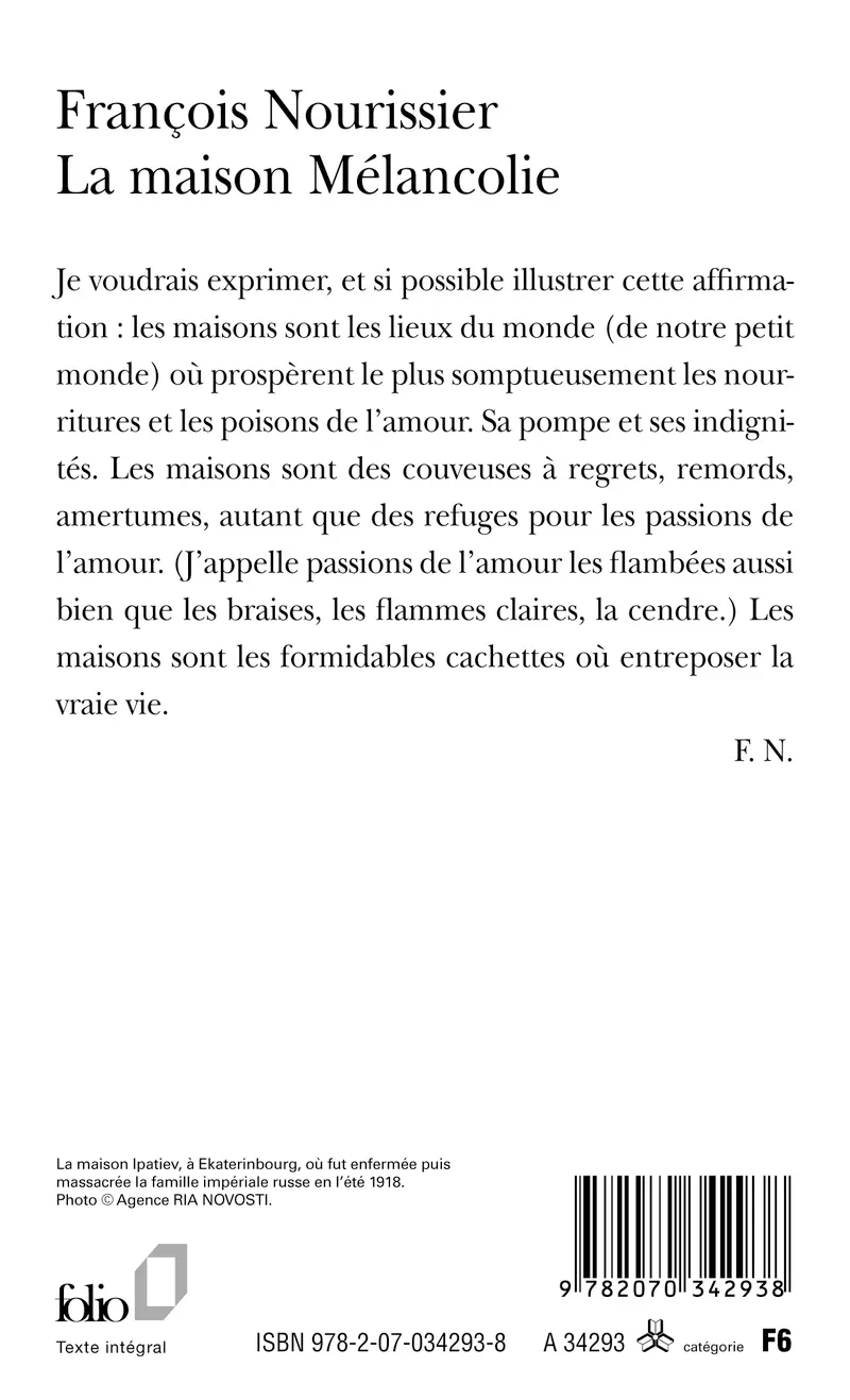 La maison Mélancolie - François Nourissier