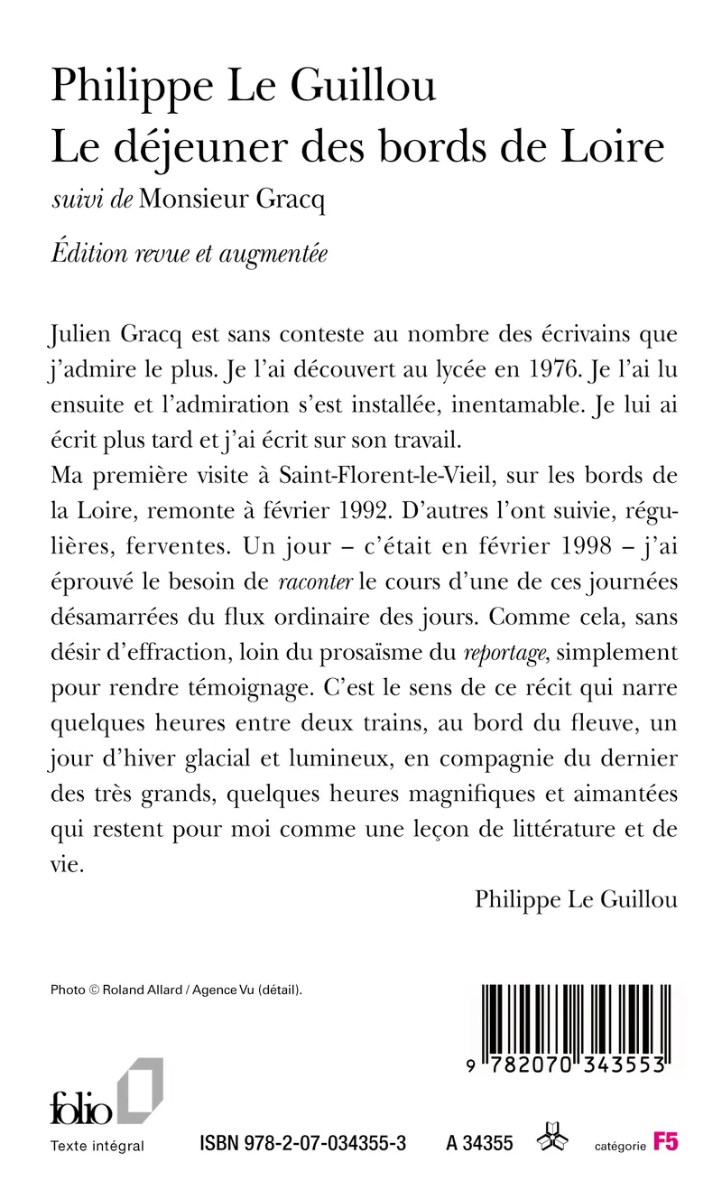 Le déjeuner des bords de Loire suivi de Monsieur Gracq - Philippe Le Guillou