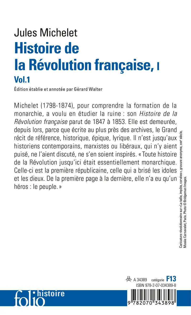 Histoire de la Révolution française - Jules Michelet