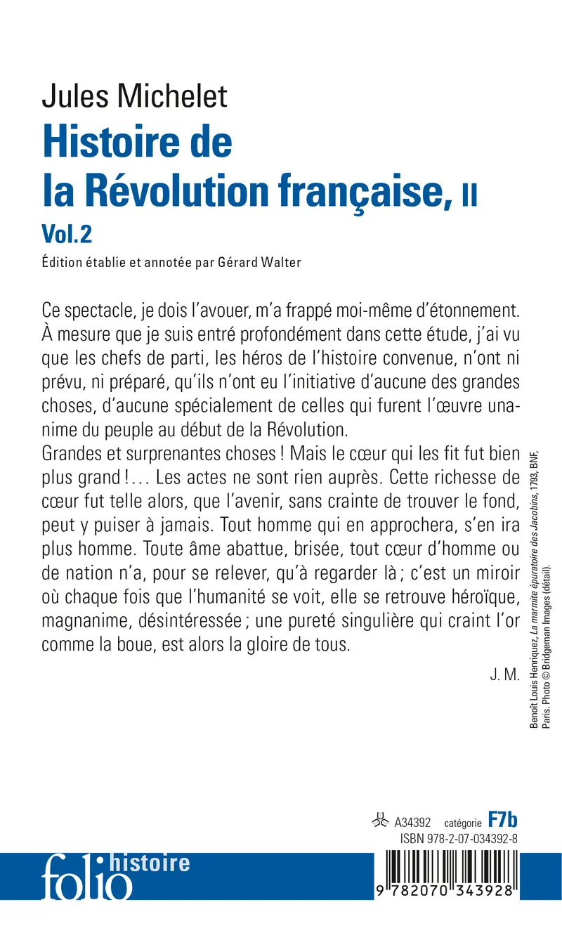 Histoire de la Révolution française - Jules Michelet
