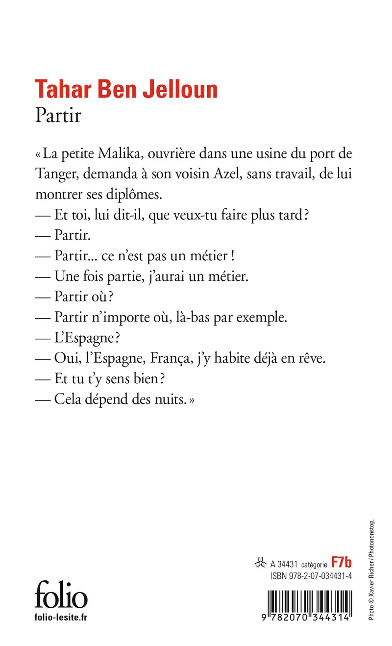 Partir - Tahar Ben Jelloun