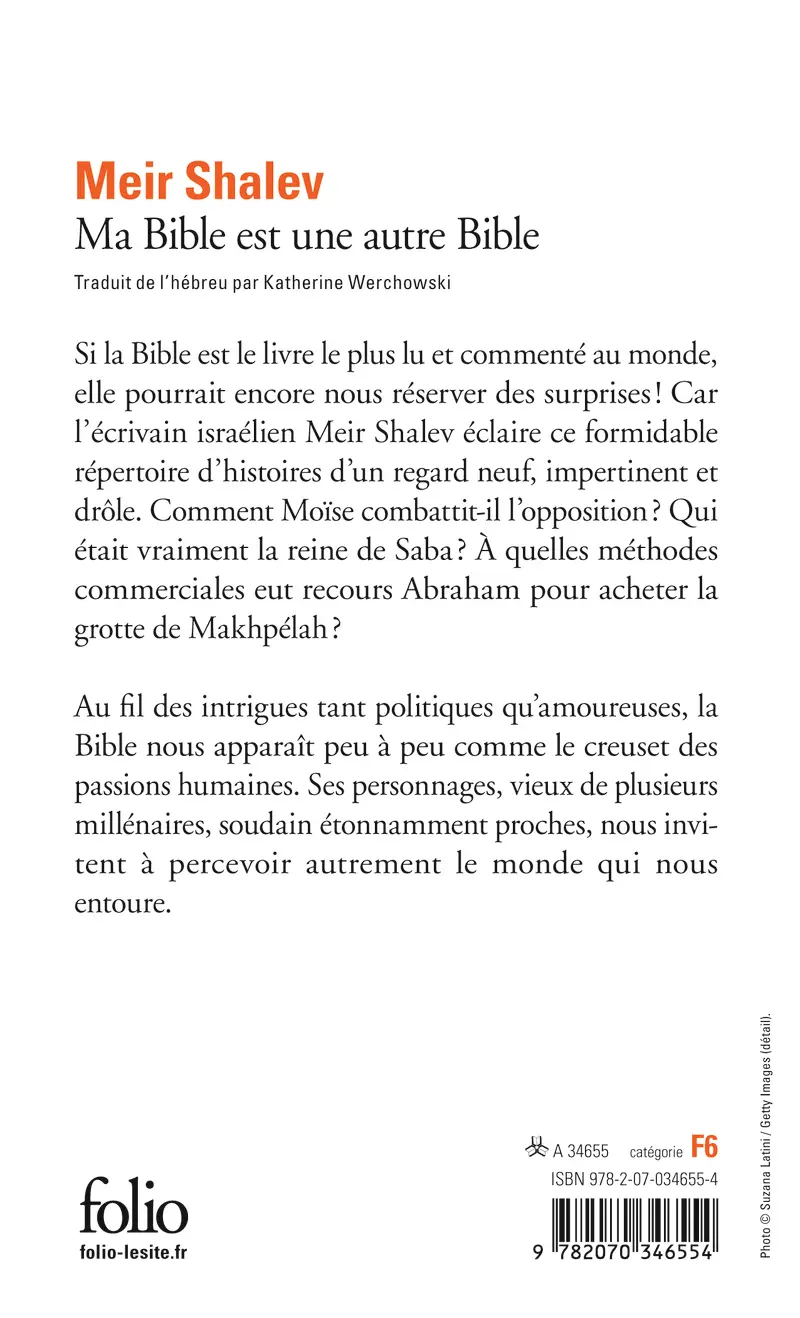 Ma Bible est une autre Bible - Meir Shalev