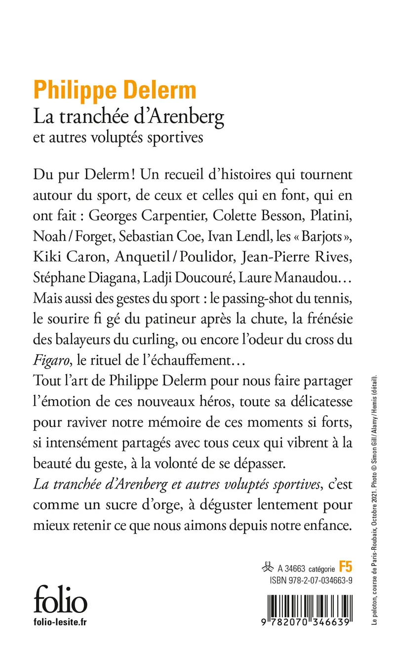 La tranchée d'Arenberg et autres voluptés sportives - Philippe Delerm