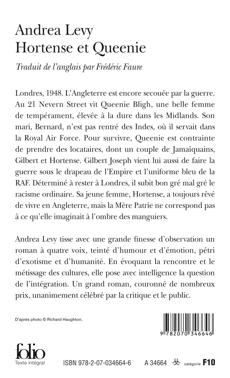 Hortense et Queenie - Andrea Levy