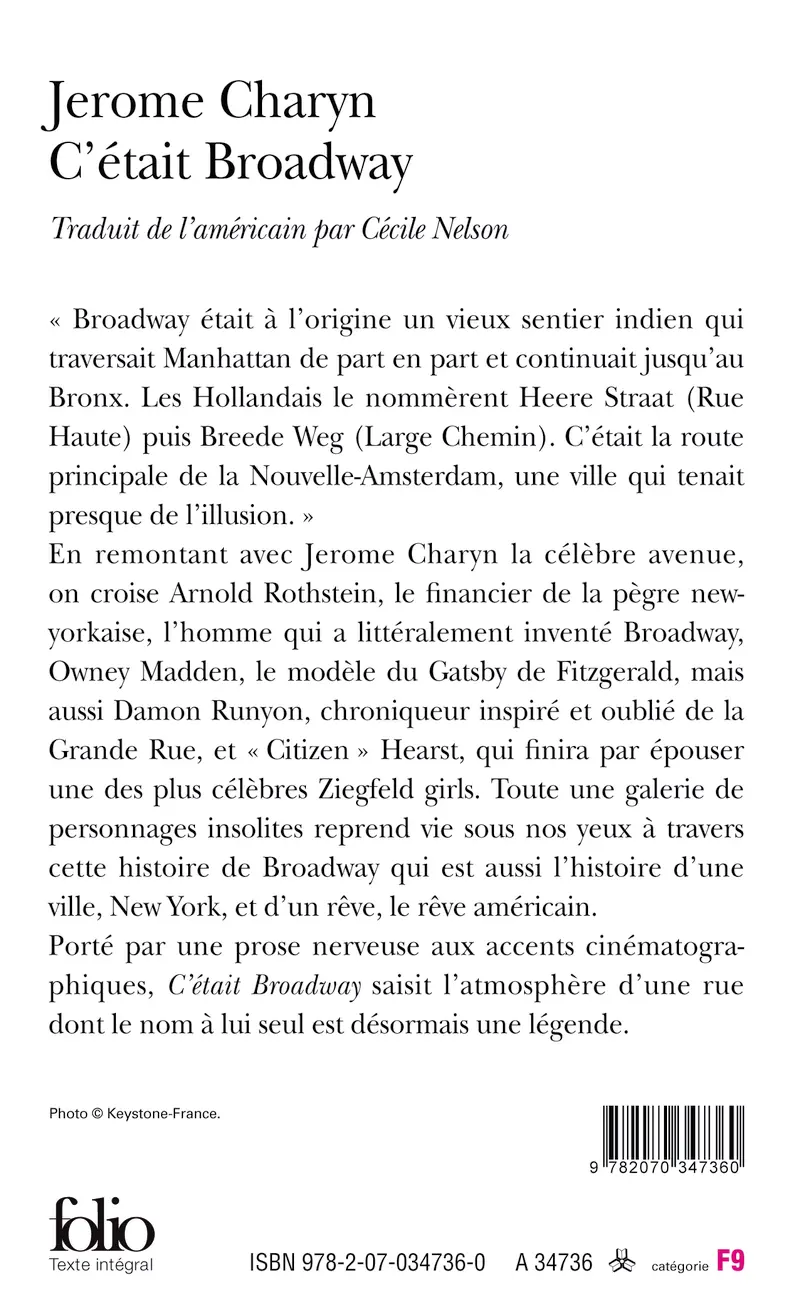 C'était Broadway - Jerome Charyn