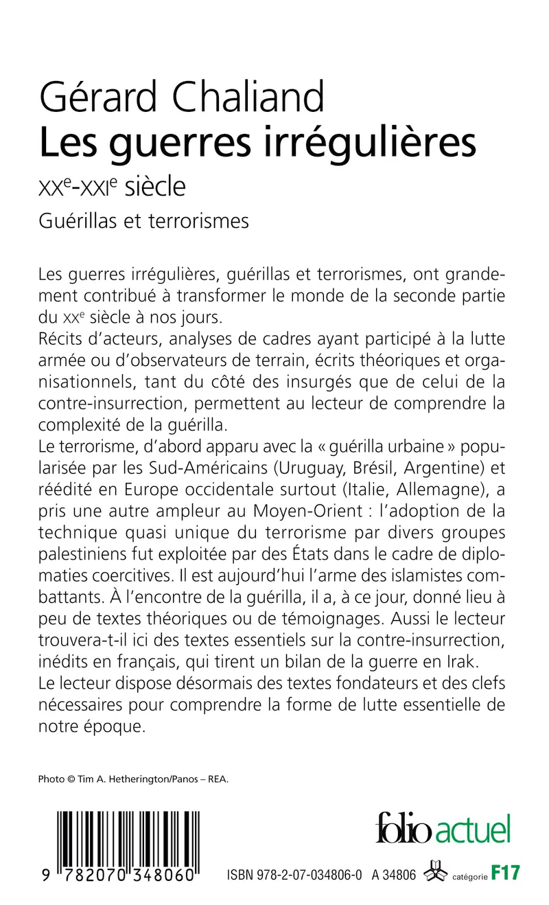 Les guerres irrégulières - Gérard Chaliand