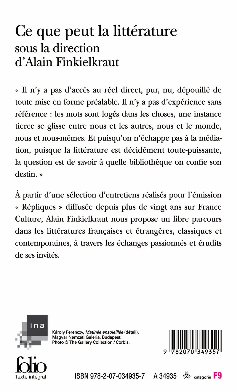 Ce que peut la littérature - Collectif - Alain Finkielkraut