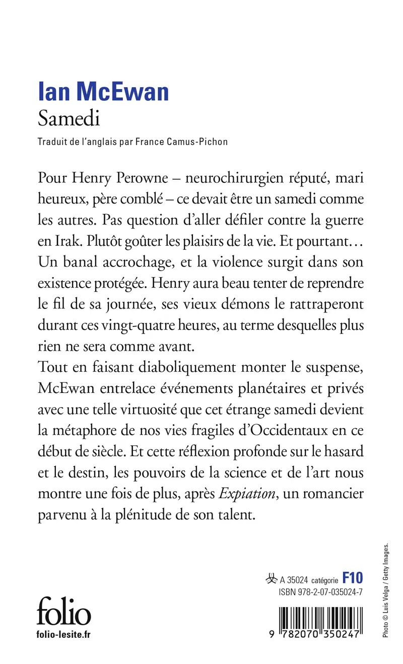 Samedi - Ian McEwan