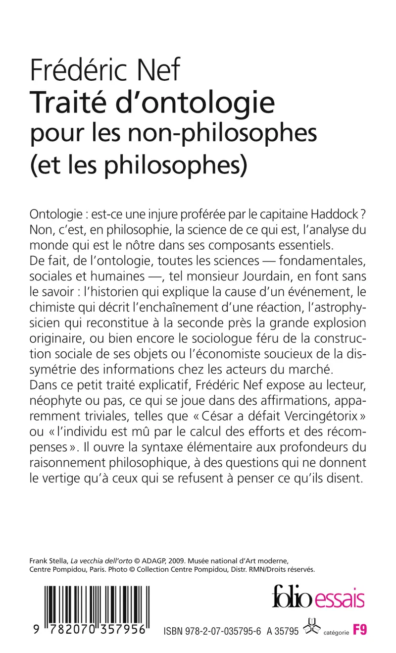 Traité d'ontologie pour les non-philosophes (et les philosophes) - Frédéric Nef