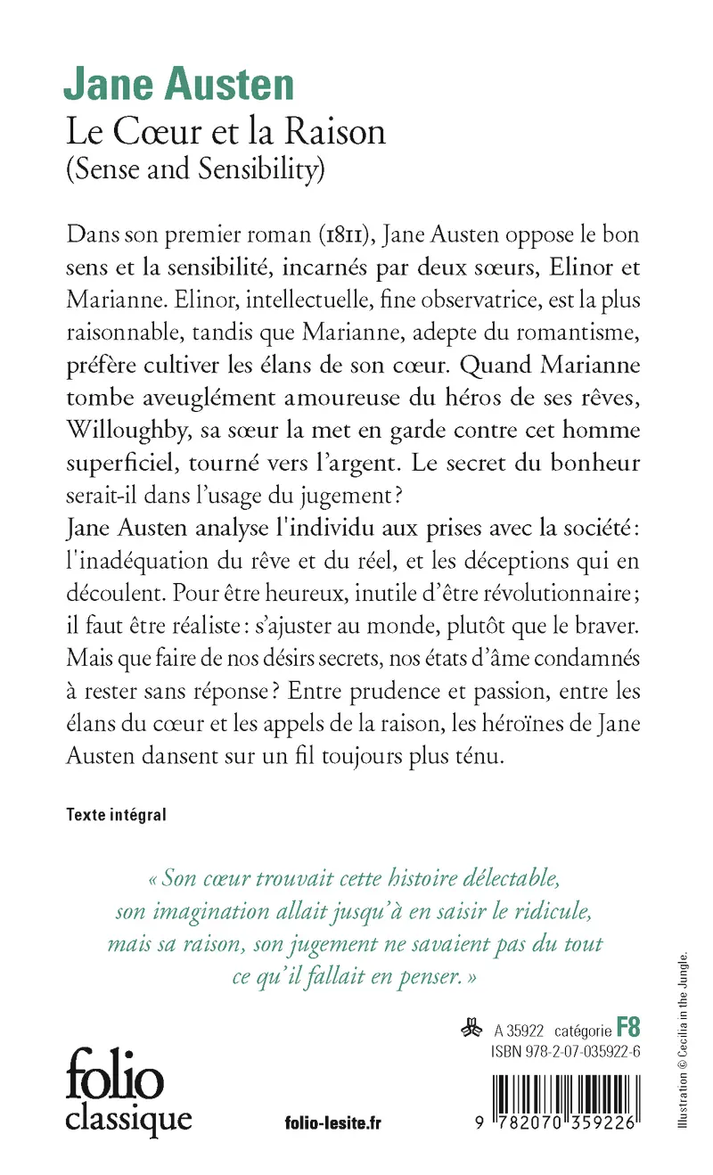 Le Cœur et la Raison - Jane Austen