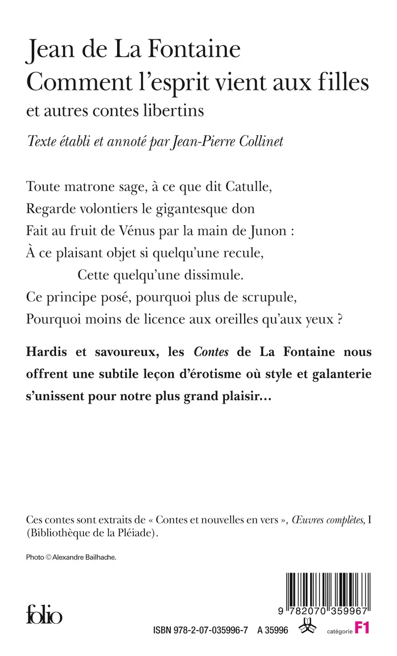 Comment l'esprit vient aux filles et autres contes libertins - Jean de La Fontaine