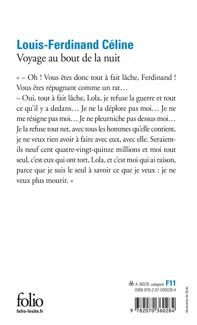 Voyage au bout de la nuit - Louis-Ferdinand Céline