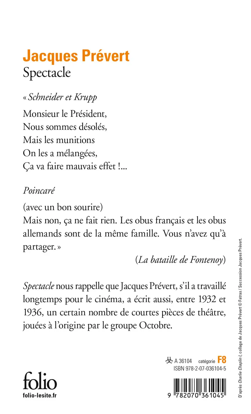 Spectacle - Jacques Prévert