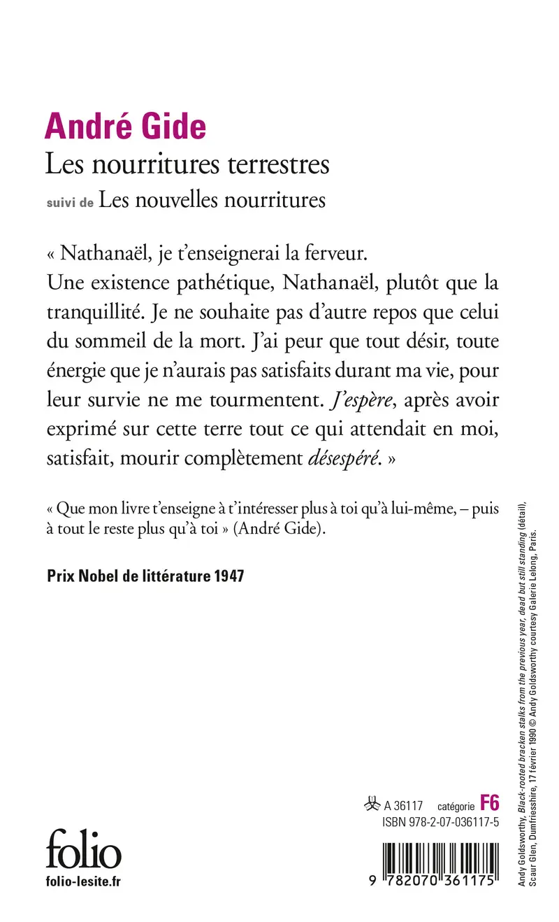 Les Nourritures terrestres suivi de Les Nouvelles Nourritures - André Gide