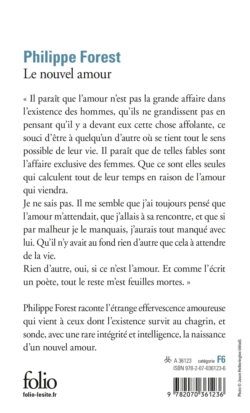 Le nouvel amour - Philippe Forest