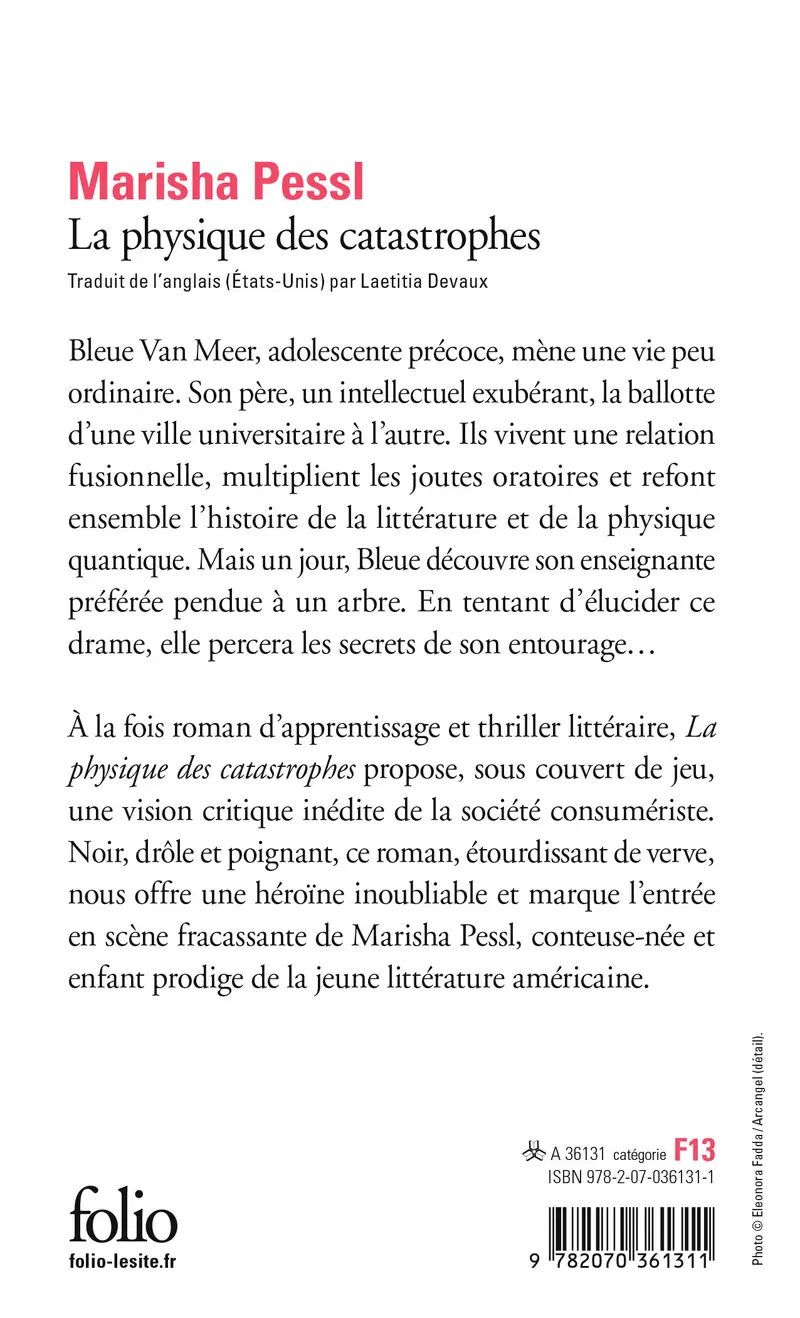 La physique des catastrophes - Marisha Pessl