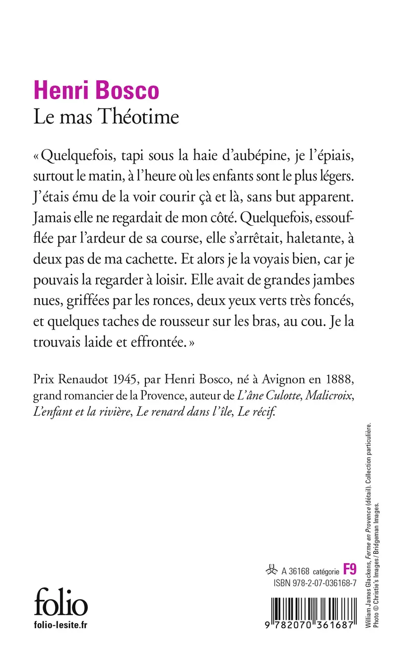 Le Mas Théotime - Henri Bosco