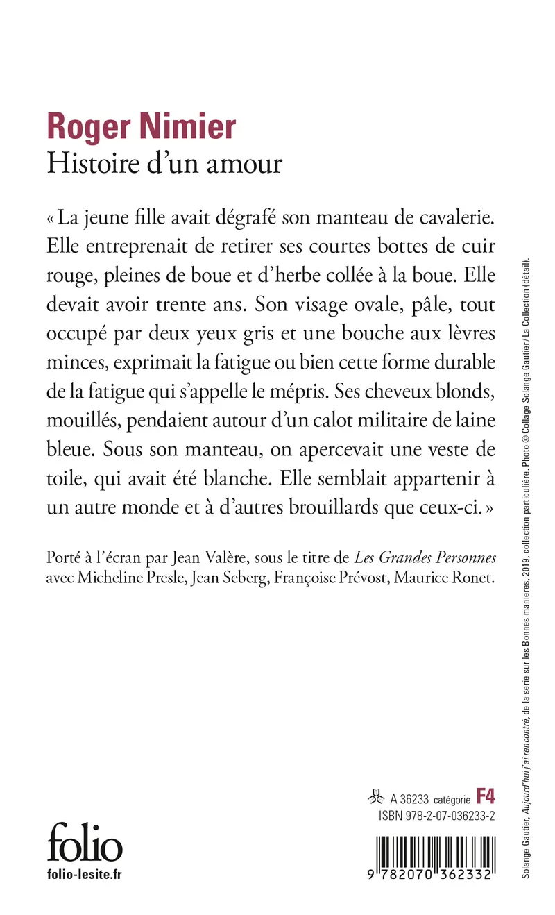 Histoire d'un amour - Roger Nimier