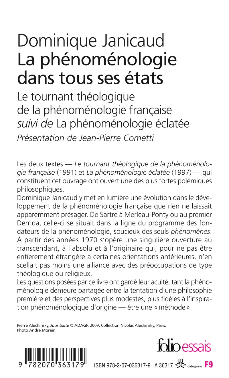 La phénoménologie dans tous ses états - Dominique Janicaud