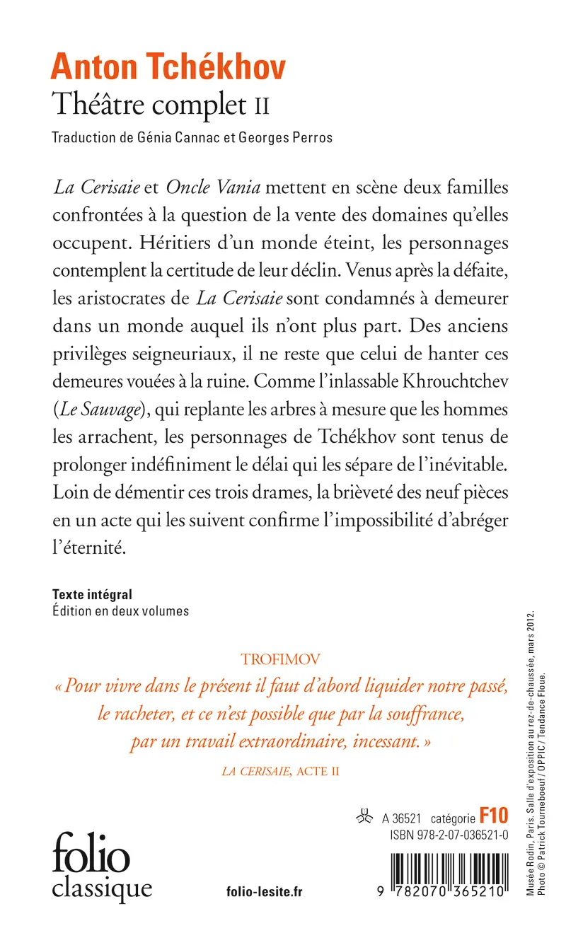 Le Sauvage – Oncle Vania – La Cerisaie – Neuf pièces en un acte - Anton Tchékhov