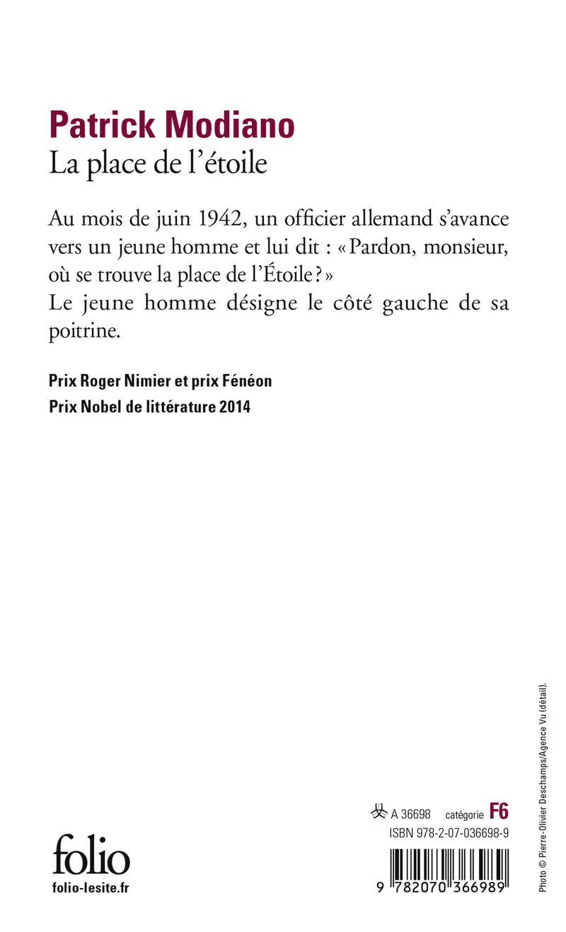 La place de l'Étoile - Patrick Modiano