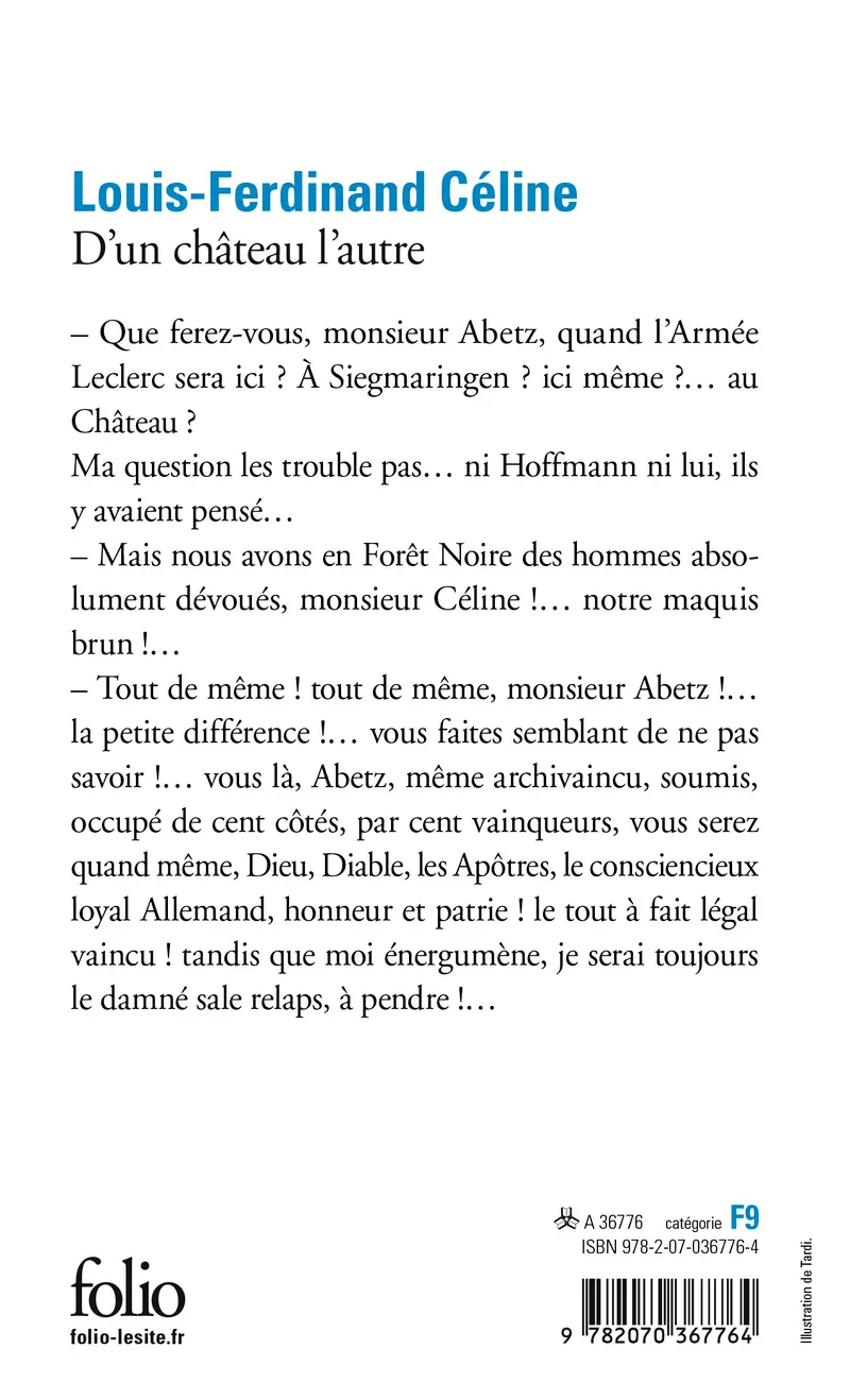 D'un château l'autre - Louis-Ferdinand Céline