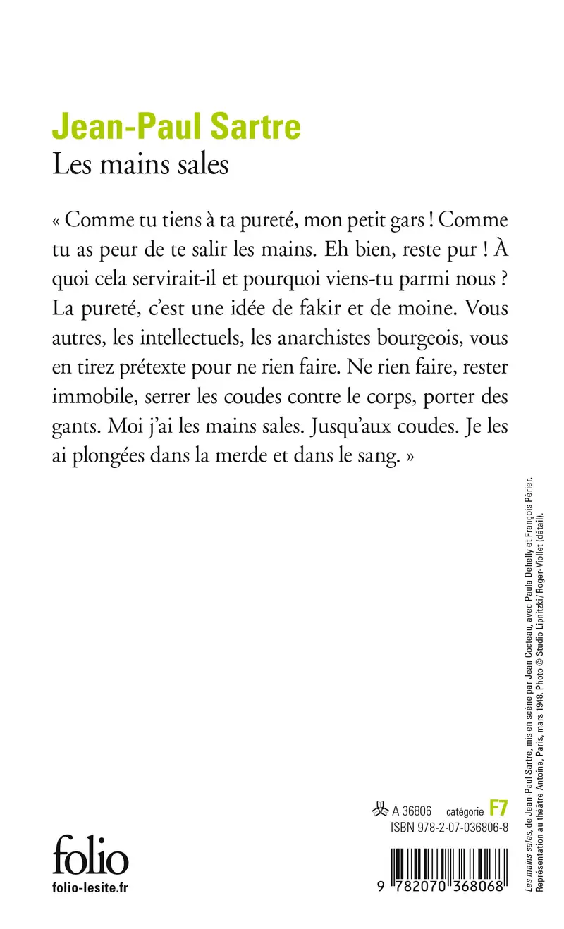 Les mains sales - Jean-Paul Sartre