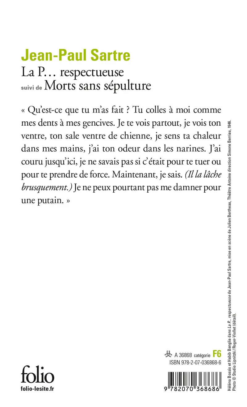 La P... respectueuse suivi de Morts sans sépulture - Jean-Paul Sartre