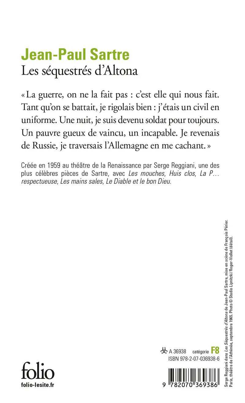 Les Séquestrés d'Altona - Jean-Paul Sartre