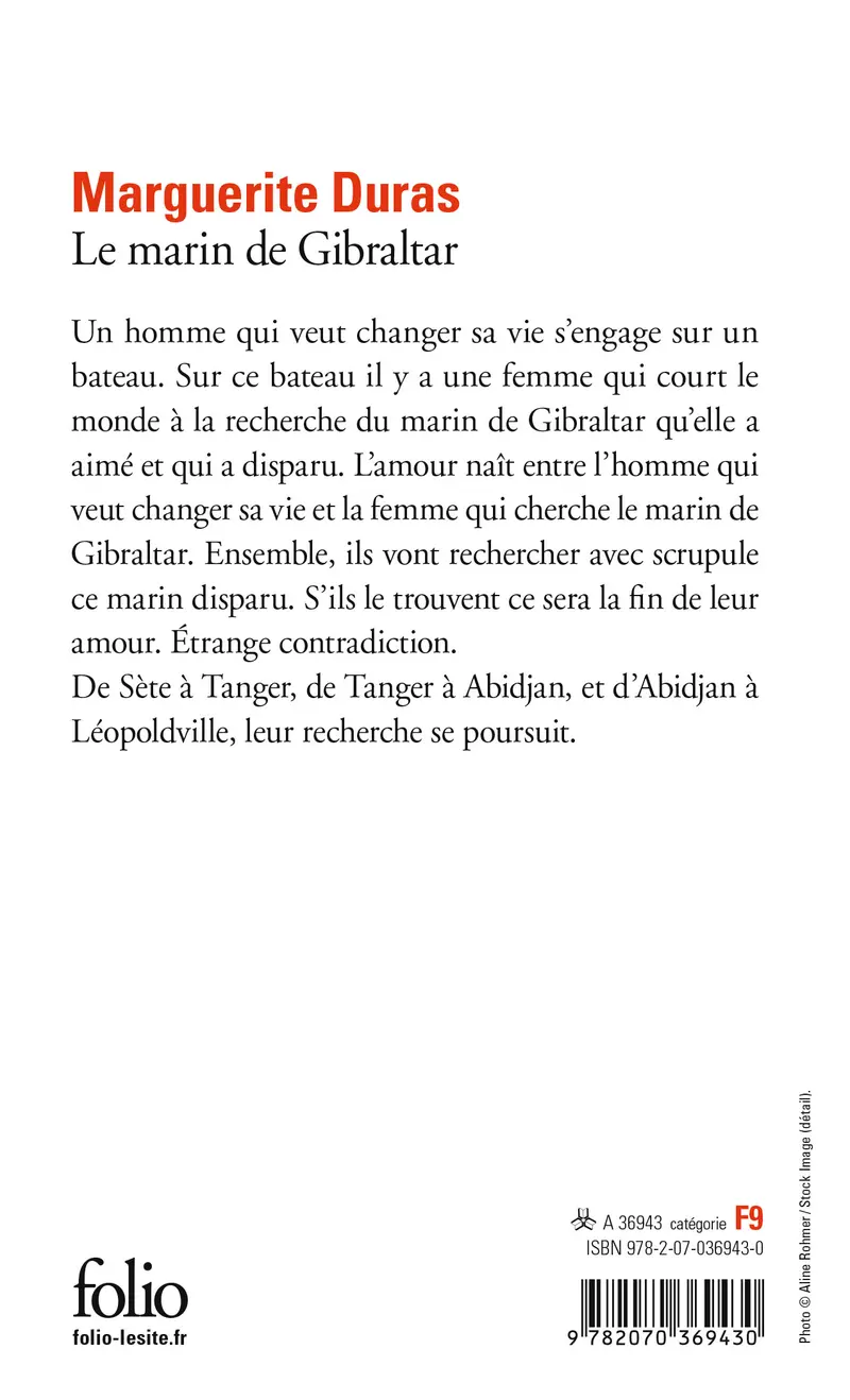 Le marin de Gibraltar - Marguerite Duras