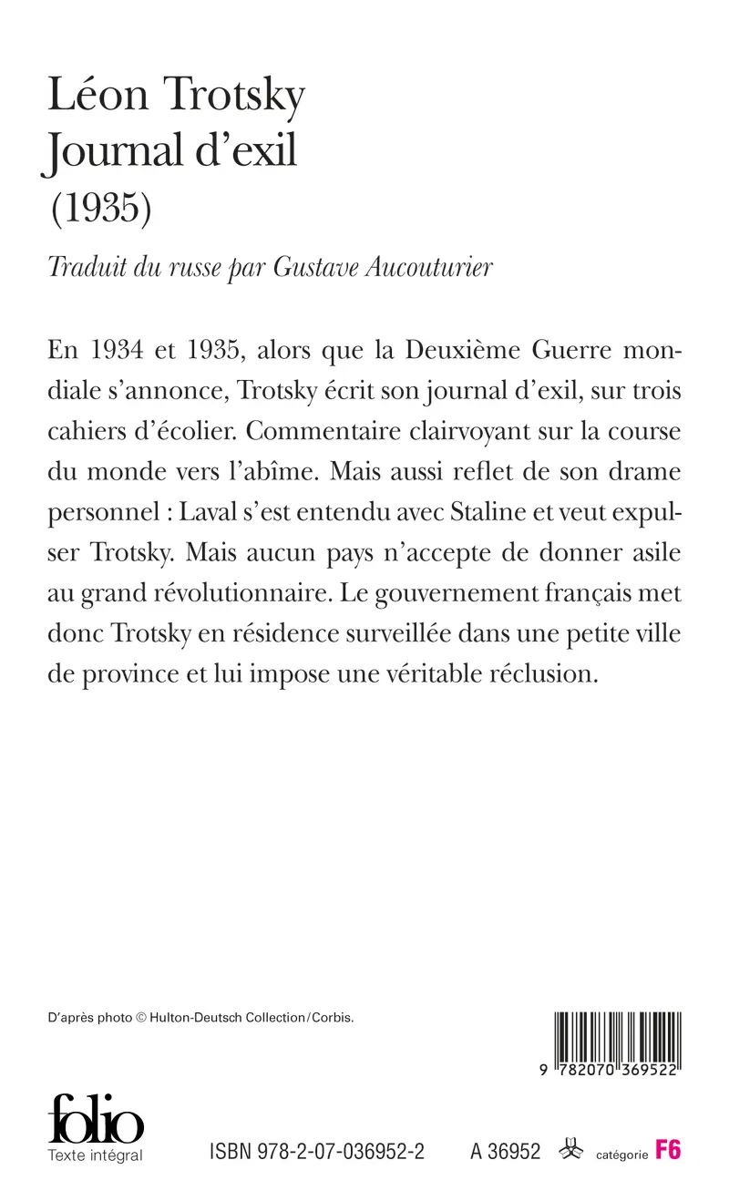 Journal d'exil 1935 - Léon Trotsky