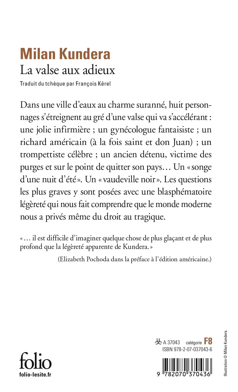 La valse aux adieux - Milan Kundera