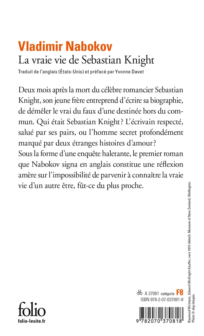 La vraie vie de Sebastian Knight - Vladimir Nabokov
