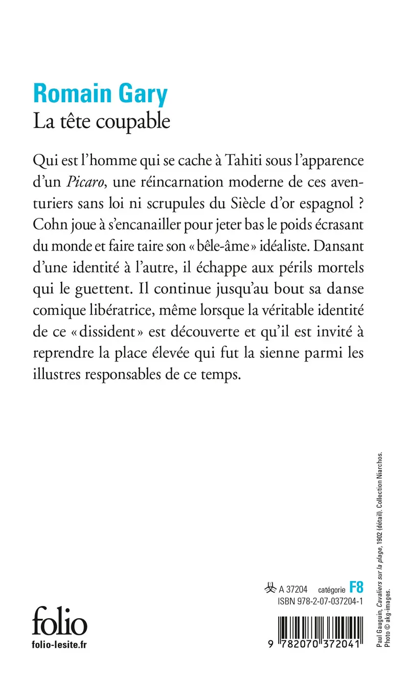 La tête coupable - Romain Gary