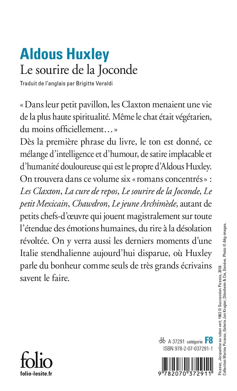 Le sourire de la Joconde et autres très courts romans - Aldous Huxley