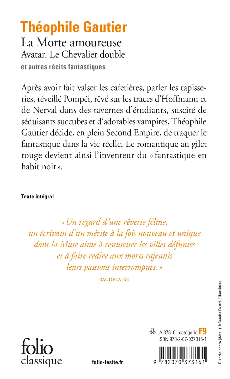 La Morte amoureuse – Avatar et autres récits fantastiques - Théophile Gautier