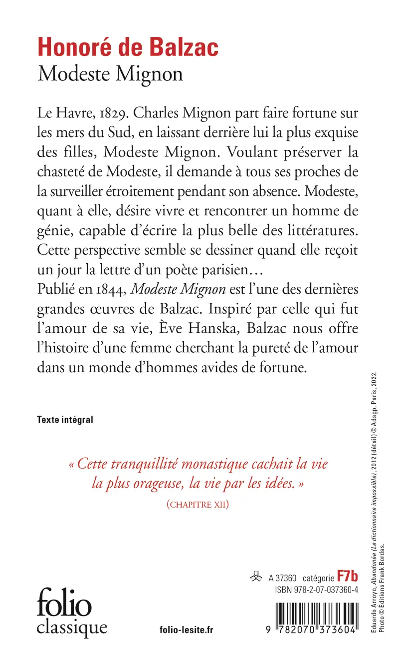 Modeste Mignon - Honoré de Balzac