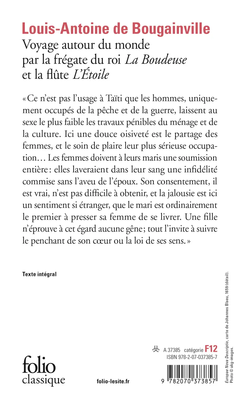 Voyage autour du monde par la frégate du Roi «La Boudeuse» et la flûte «L'Étoile» - Louis-Antoine de Bougainville