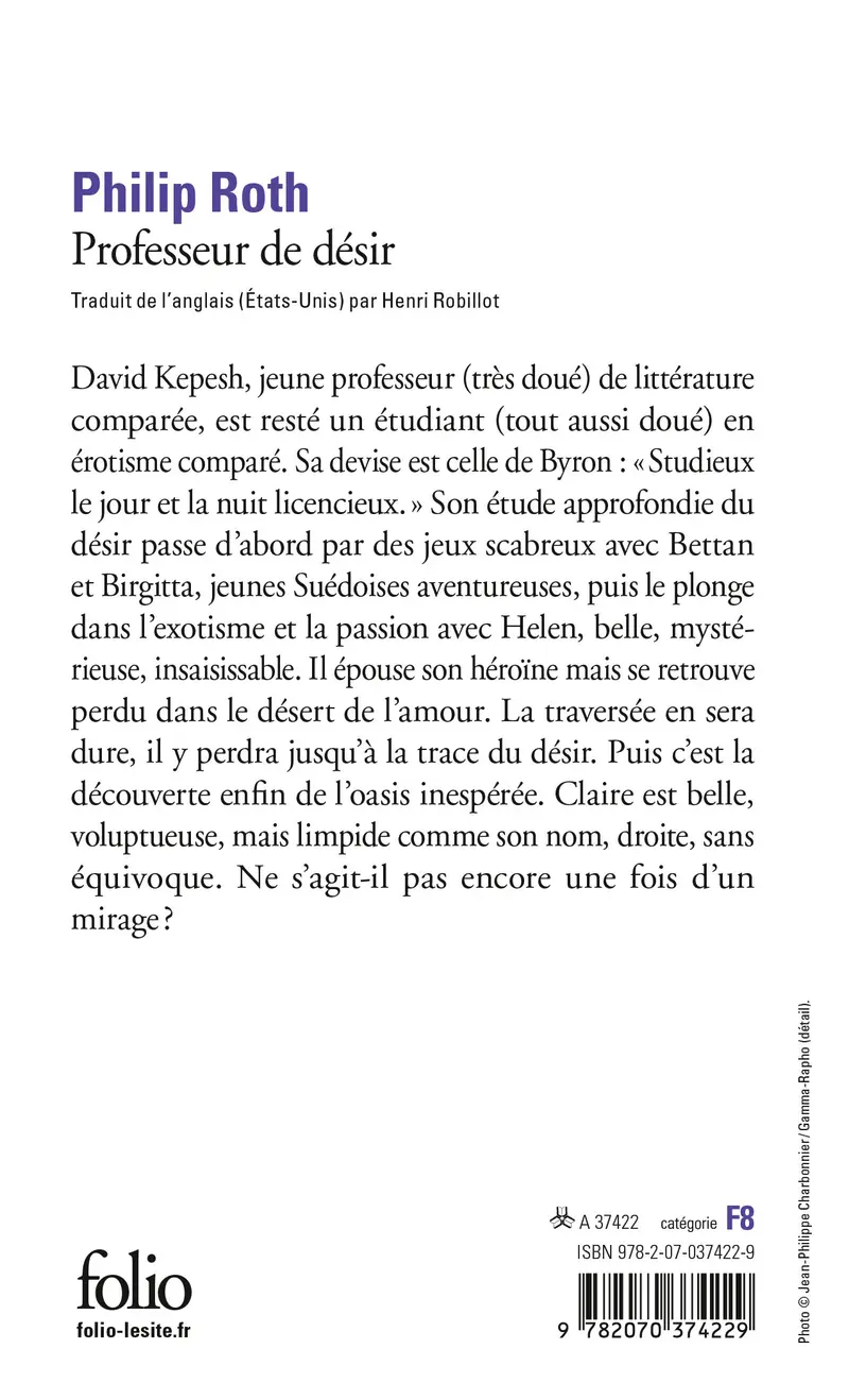 Professeur de désir - Philip Roth