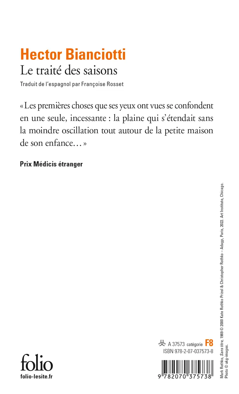 Le traité des saisons - Hector Bianciotti