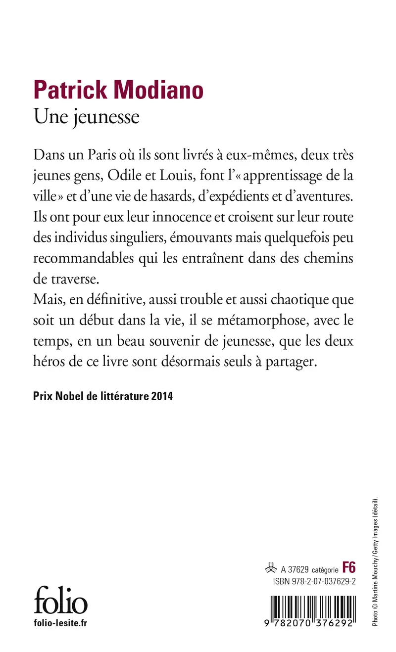 Une jeunesse - Patrick Modiano