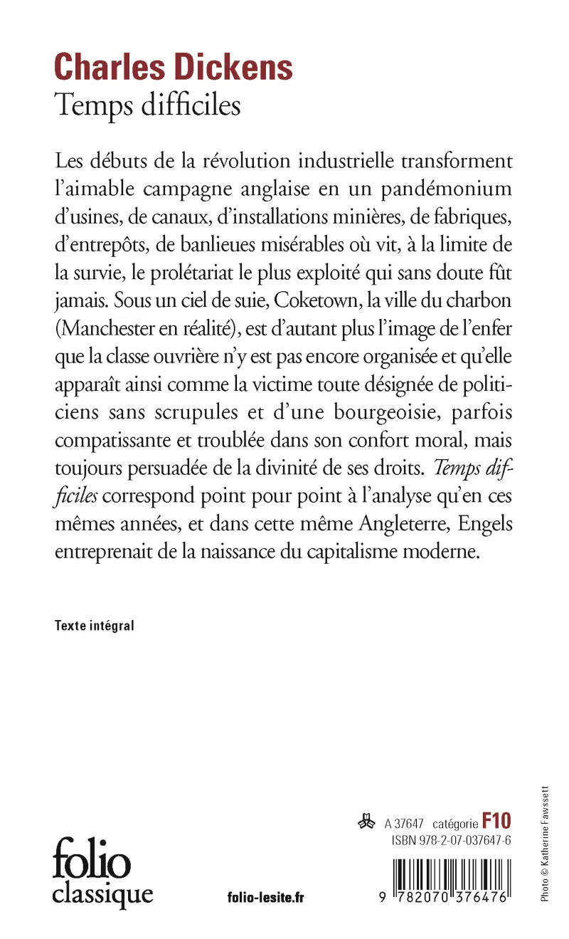 Temps difficiles - Charles Dickens