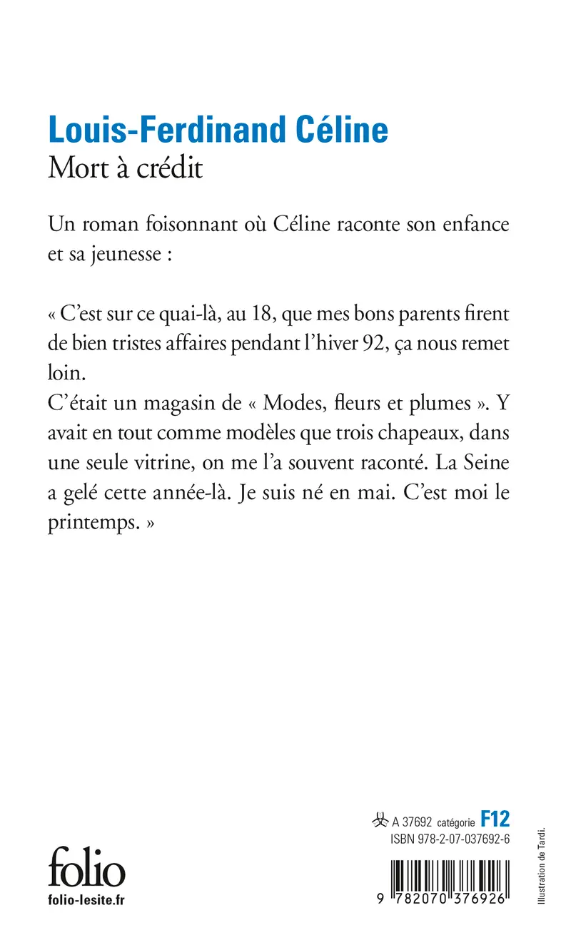 Mort à crédit - Louis-Ferdinand Céline