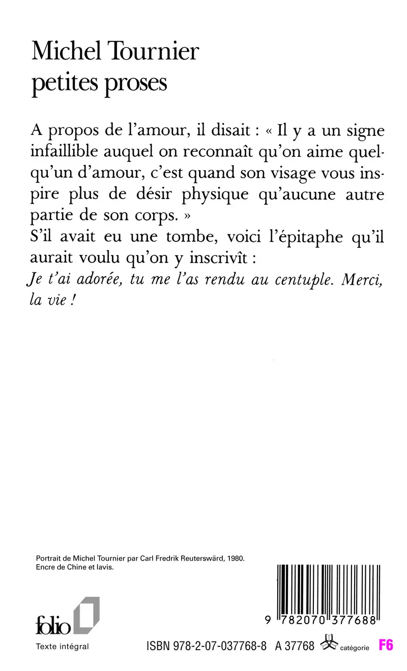 Petites proses - Michel Tournier