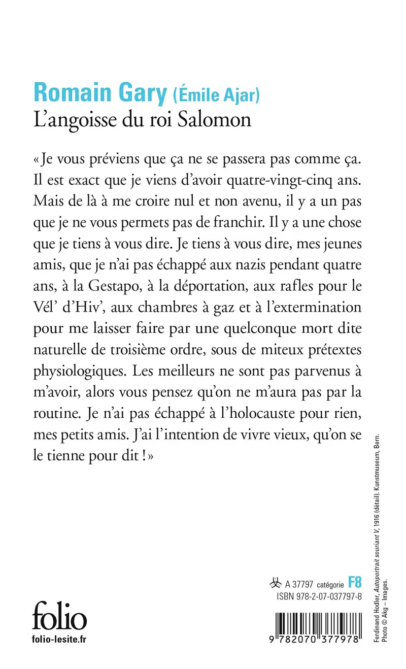 L'angoisse du roi Salomon - Romain Gary