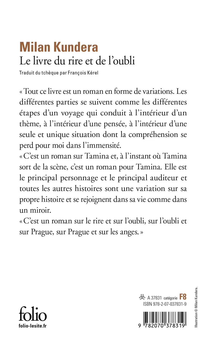 Le livre du rire et de l'oubli - Milan Kundera