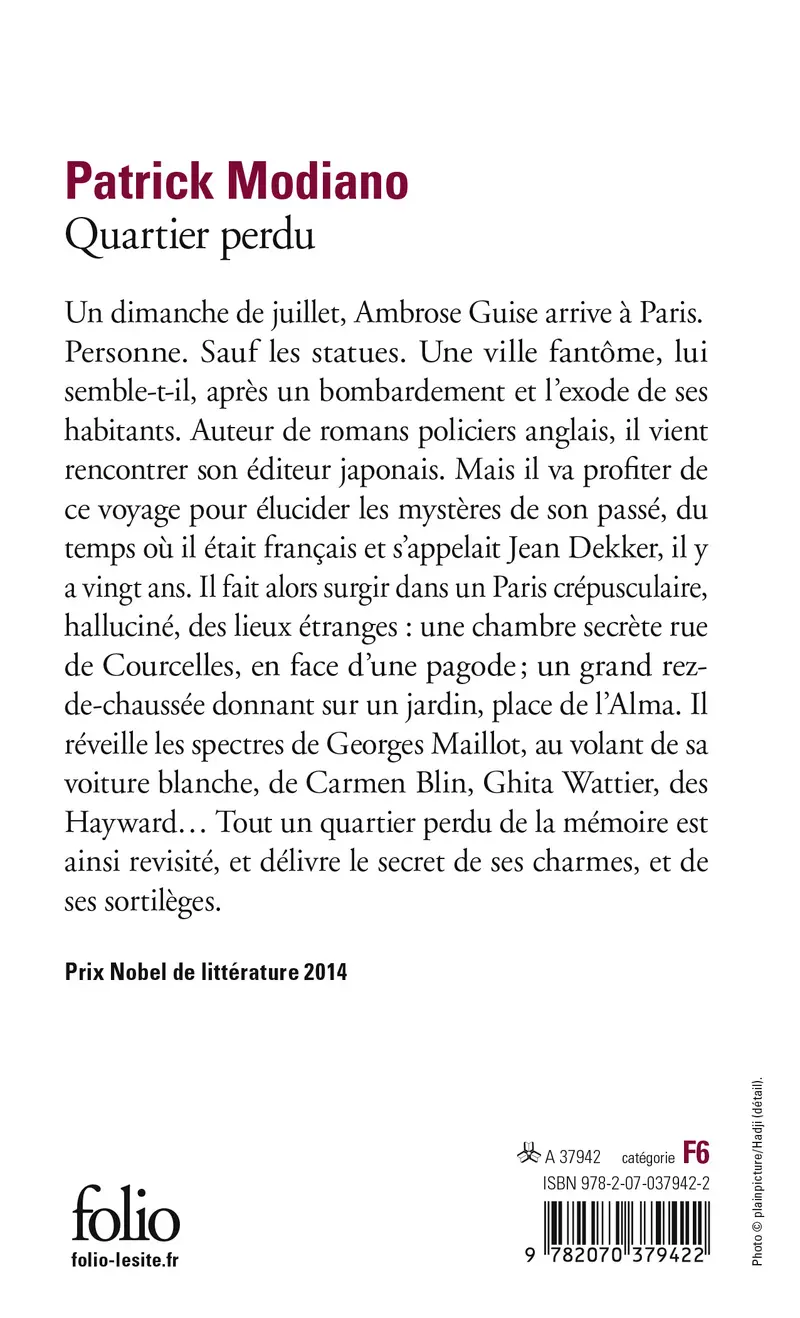 Quartier perdu - Patrick Modiano