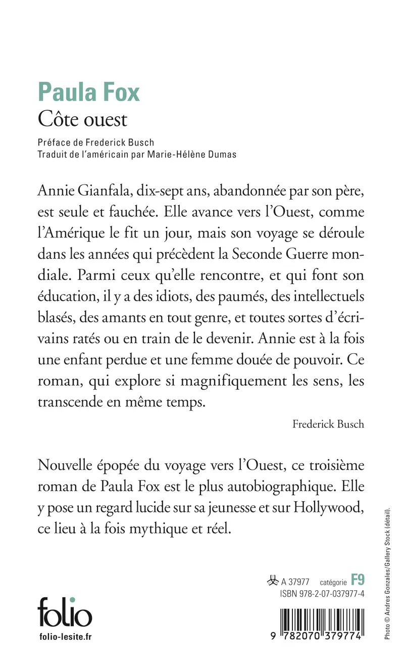 Côte ouest - Paula Fox