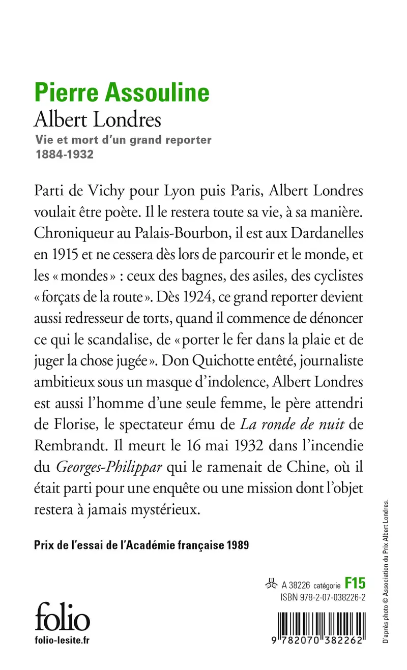 Albert Londres - Pierre Assouline