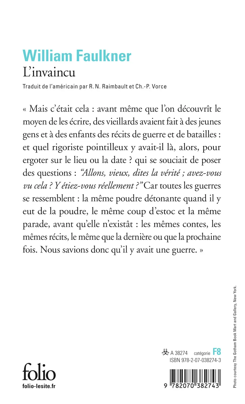 L'Invaincu - William Faulkner